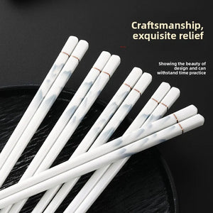Mountain Ceramic Chopsticks Set | Modern White - 5/10/20/30 Pairs