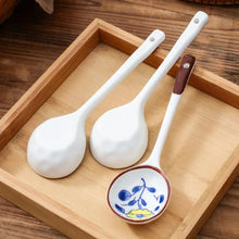 Load image into Gallery viewer, Japanese Ceramic Long Handle Spoon Gift Set | Asian Soup Noodle Rice Spoons