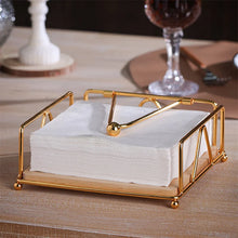 Load image into Gallery viewer, Flat Metal Napkin Holder for Table | Kitchen Paper Weighted Arm - 1 Pc