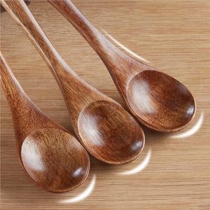 Mini Wooden Teaspoon | Asian Soup Spoons - 6 Pc Set