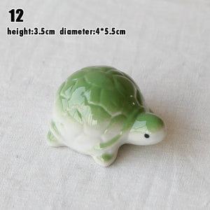 Green Turtle Chopstick Holder | Cute Ceramic Utensil Rest - 1 Pc