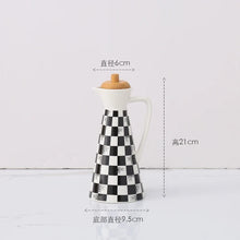 Load image into Gallery viewer, Black &amp; White Taper Soy Sauce Bottle | Oil Vinegar Dispensers - 1 Pc