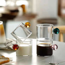 Load image into Gallery viewer, Contemporary Espresso Cups | Small Glass Ball Handle - 1 Pc