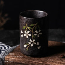Load image into Gallery viewer, Japanese Yunomi Tea Cup | Cherry Blossom &amp; Minimalist Ceramic, 201-300ml