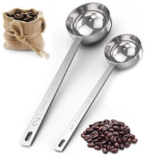 Load image into Gallery viewer, Metal Coffee Scoop with Long Handle | Stainless Steel Tablespoon Measuring Sizes - 1 Pc