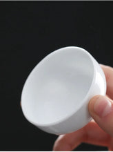 Load image into Gallery viewer, White Porcelain Chinese Tea Cup Set | 6 Pc, Wide &amp; Tall Options