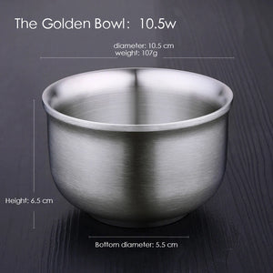 Metal Kobachi Small Bowl | Double Anti-Scalding 304 Stainless Steel Container - 1 Pc