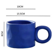 Load image into Gallery viewer, Splatter Paint Ceramic Cute Mugs | Blue Ceramic Cup - 1 Pc