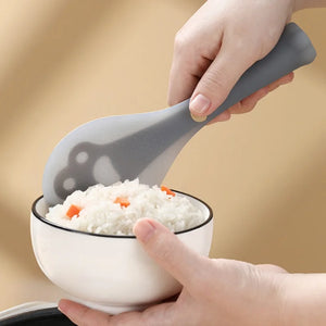 Cute Gray Paw Rice Paddle | Cat Dog Animal Non-Stick Silicone Spoon - 1 Pc