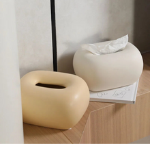 Load image into Gallery viewer, Minimalist Ceramic Tissue Box Cover | Rounded Corner Paper Holder - 1 Pc