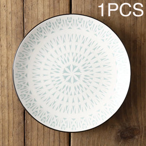 Modern Japanese Dinner Plates | Colorful Ceramic Small Plate - 1 Pc