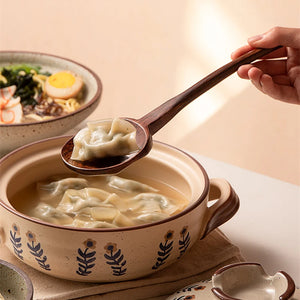 Long Handle Ramen Ladle | Wooden Asian Soup Spoons - 1 Pc