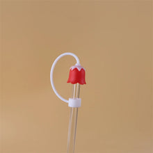 Load image into Gallery viewer, Cute Tulip Flower Straw Toppers | Cap For Stanley Tumbler - 1 Pc