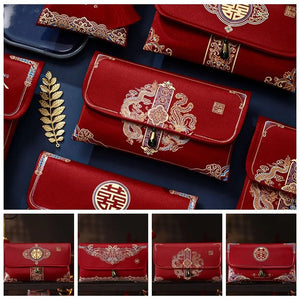 Red Envelope Brocade Money Wallet | Chinese New Year Gift - 1 Pc