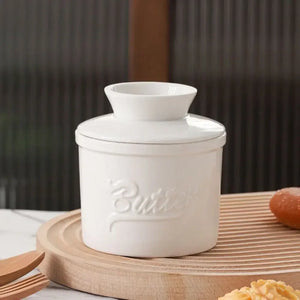 Cute Red French Butter Crock | Glossy Dish Bell Crock - 1 Set