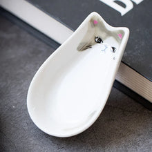 Load image into Gallery viewer, Illustrated Cat Sauce Dish | Cute Ceramic Japanese Sushi Dipping Bowl - 1 Pc