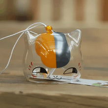 Load image into Gallery viewer, Cute Cat Japanese Glass Wind Chimes | Hanging Furin Bell - 1 Pc