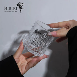 HIBIKI Japanese Whiskey Glass Set | Classic Texture Liquor Cup - 1, 2, or 6 Set