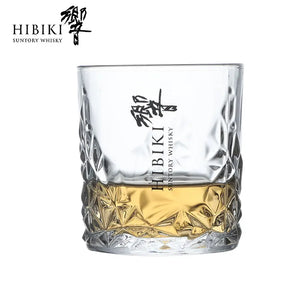 HIBIKI Japanese Whiskey Glass Set | Classic Texture Liquor Cup - 1, 2, or 6 Set