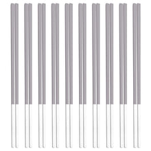 Load image into Gallery viewer, Matte Pastel Stainless Steel Korean Metal Chopsticks | Green Pink Gray Brown - 10 pairs