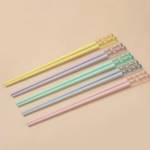 Cute Pastel Flower Chopsticks | Japanese Sakura Cherry Blossom - 5 Pair Set