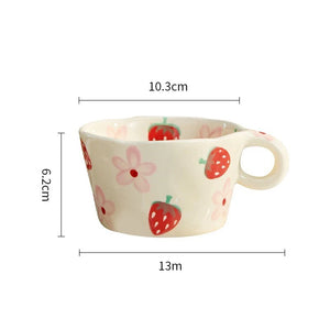 Daisy Flower Painted Cute Coffee Mugs | Ceramic Cups - 1 Pc