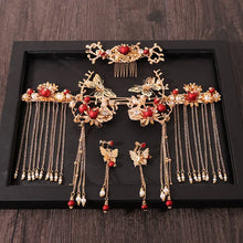 Load image into Gallery viewer, Ornate Chinese Bridal Hair Pins | Decorative Headdress Jewelry - 1 Set