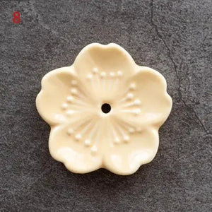 Cherry Blossom Ceramic Incense Holder | Cute Sakura Flower Stick Burners - 1 Pc