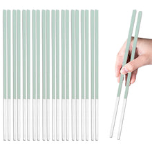 Load image into Gallery viewer, Matte Pastel Stainless Steel Korean Metal Chopsticks | Green Pink Gray Brown - 10 pairs