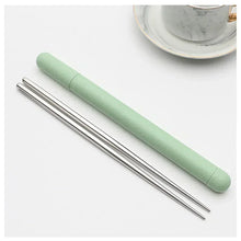 Load image into Gallery viewer, Small Tube Travel Chopsticks | Stainless Steel Portable Chopstick with Case - 1 Pair