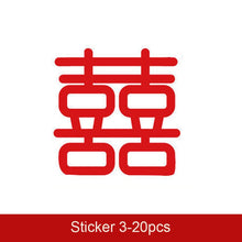 Load image into Gallery viewer, Traditional Chinese Red Wedding Stickers for Wall Door Decoration - 20 pcs