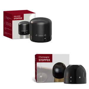 Black Champagne Stopper | Wine Bottle Stoppers Vacuum Seal - 1 Pc