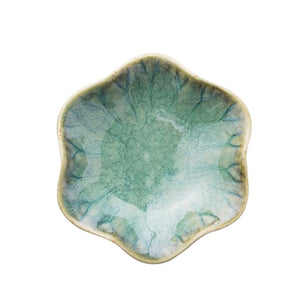 Light Green Ceramic Trinket Dish | Dainty Lotus Jewelry Tray - 1 Pc