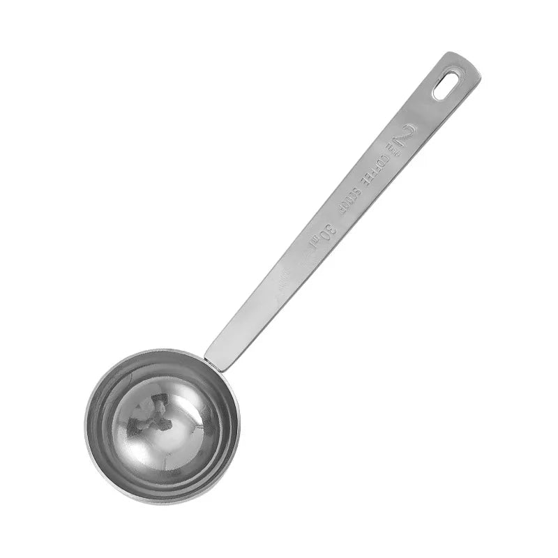 Metal Coffee Scoop with Long Handle | Stainless Steel Tablespoon Measuring Sizes - 1 Pc