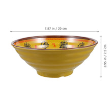 Load image into Gallery viewer, Yellow Character Traditional Ramen Bowls | Japanese Melamine Noodle Donburi Bowl - 1 Pc