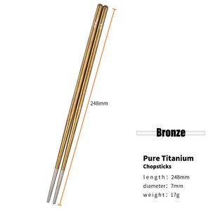 Titanium Chopsticks | Camping Hiking Outdoor Tableware - 1 Pair