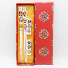 Load image into Gallery viewer, Bright Painted Ceramic Luxury Chinese Chopsticks with Gift Box - 1 Set