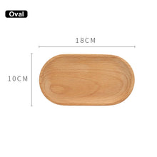 Load image into Gallery viewer, Small Walnut Wooden Serving Tray | Cute Wood Platters for Tea Food - 1 Pc