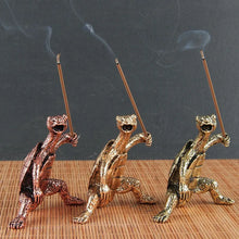 Load image into Gallery viewer, Metal Turtle Stance Incense Holder | Vintage Bronze Stick Burner - 1 Pc