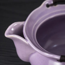Load image into Gallery viewer, Purple Travel Tea Set Portable | Floral Chinese Teapot Cups with Case