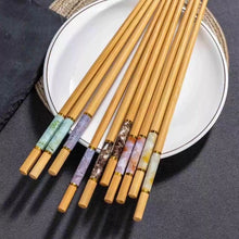 Load image into Gallery viewer, Cyrstal Inspired Bamboo Chopsticks Set | Natural Wood - 5/10/20/30 Pairs