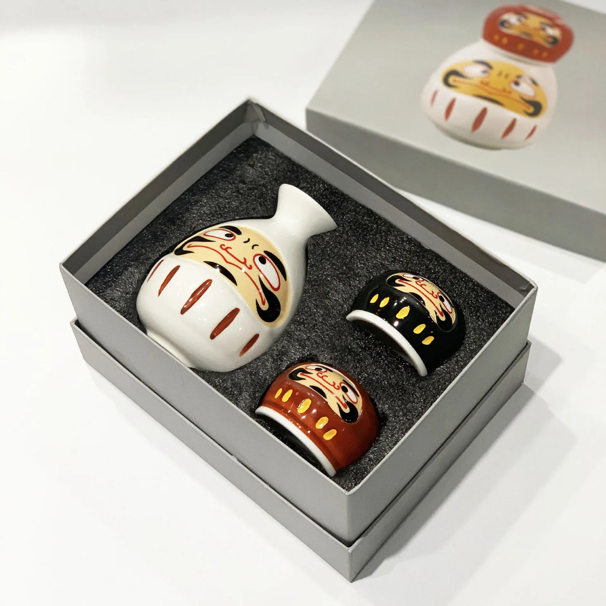 ABOOFAN 5pcs Mini Daruma Doll Statues – Japanese Ceramic Fortune Figurines For Desk & Car Decor - View #4