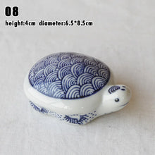 Load image into Gallery viewer, Green Turtle Chopstick Holder | Cute Ceramic Utensil Rest - 1 Pc