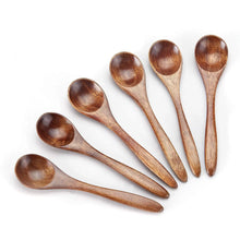 Load image into Gallery viewer, Mini Wooden Teaspoon | Asian Soup Spoons - 6 Pc Set