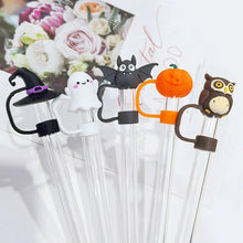 Load image into Gallery viewer, Cute Spooky Stanley Straw Covers | Silicone Halloween Caps - 1 Pc