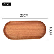 Load image into Gallery viewer, Small Walnut Wooden Serving Tray | Cute Wood Platters for Tea Food - 1 Pc