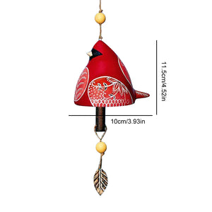 Red Cardinal Japanese Wind Chimes | Bird Song Bell - 1 Pc