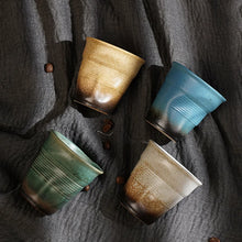 Load image into Gallery viewer, Crumpled Ceramic Espresso Cups | Cute Fun Small Coffee - 1 Pc