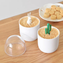 Load image into Gallery viewer, Cactus Toothpick Holder | Rabbit Deer Cotton Swabs Tooth Pick Dispensers - 1 Pc