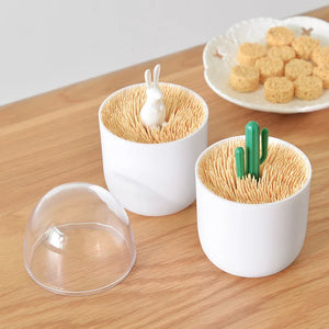 Cactus Toothpick Holder | Rabbit Deer Cotton Swabs Tooth Pick Dispensers - 1 Pc